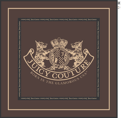 Foulard Scottie 70 × 70 cm – Marrone
