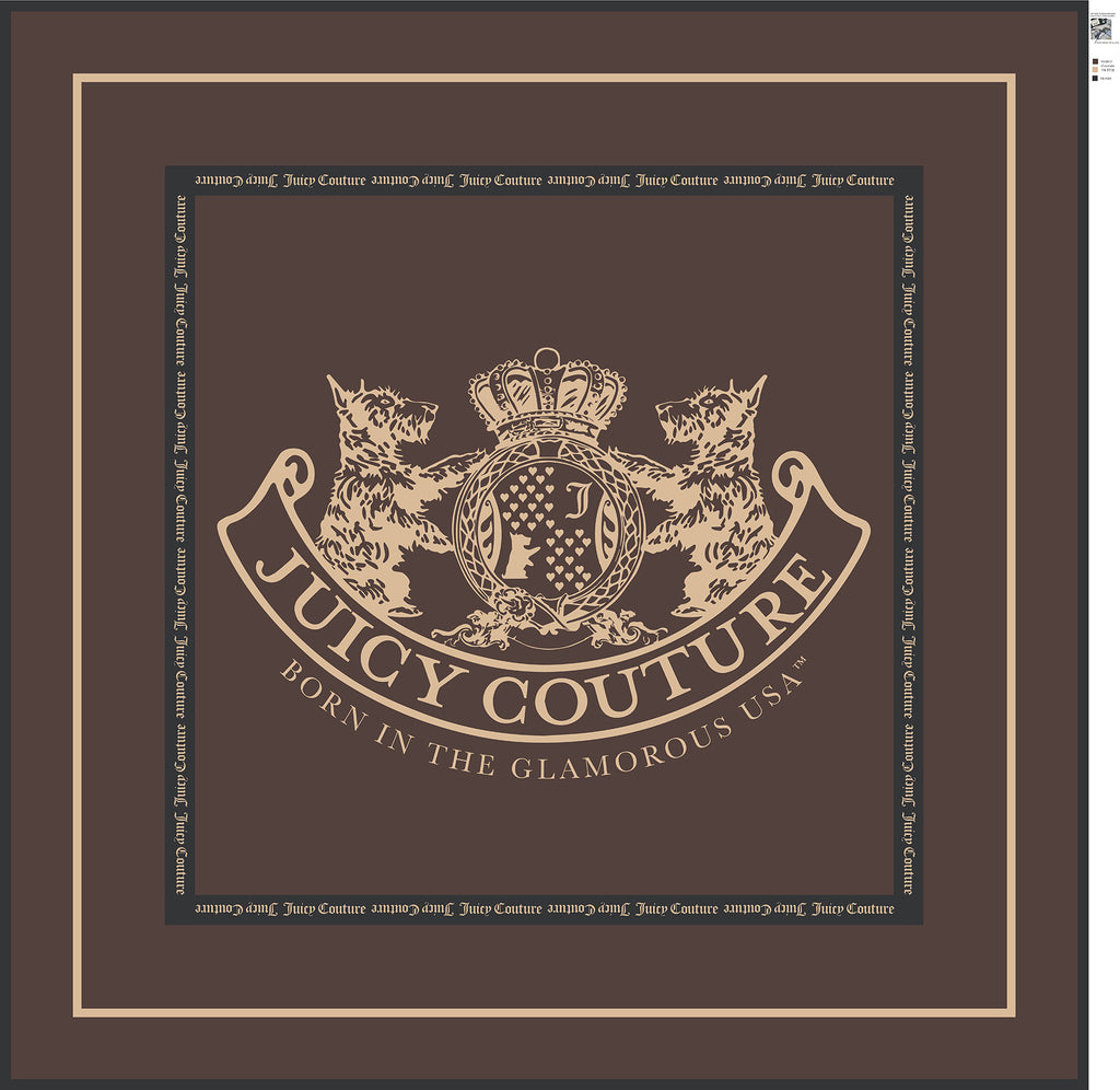 Foulard Scottie 70 × 70 cm – Marrone