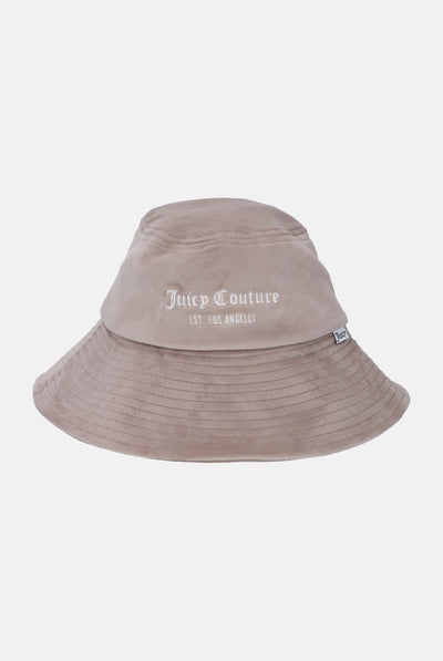 Cappello da pescatore Claudine Tortora chiaro in velluto
