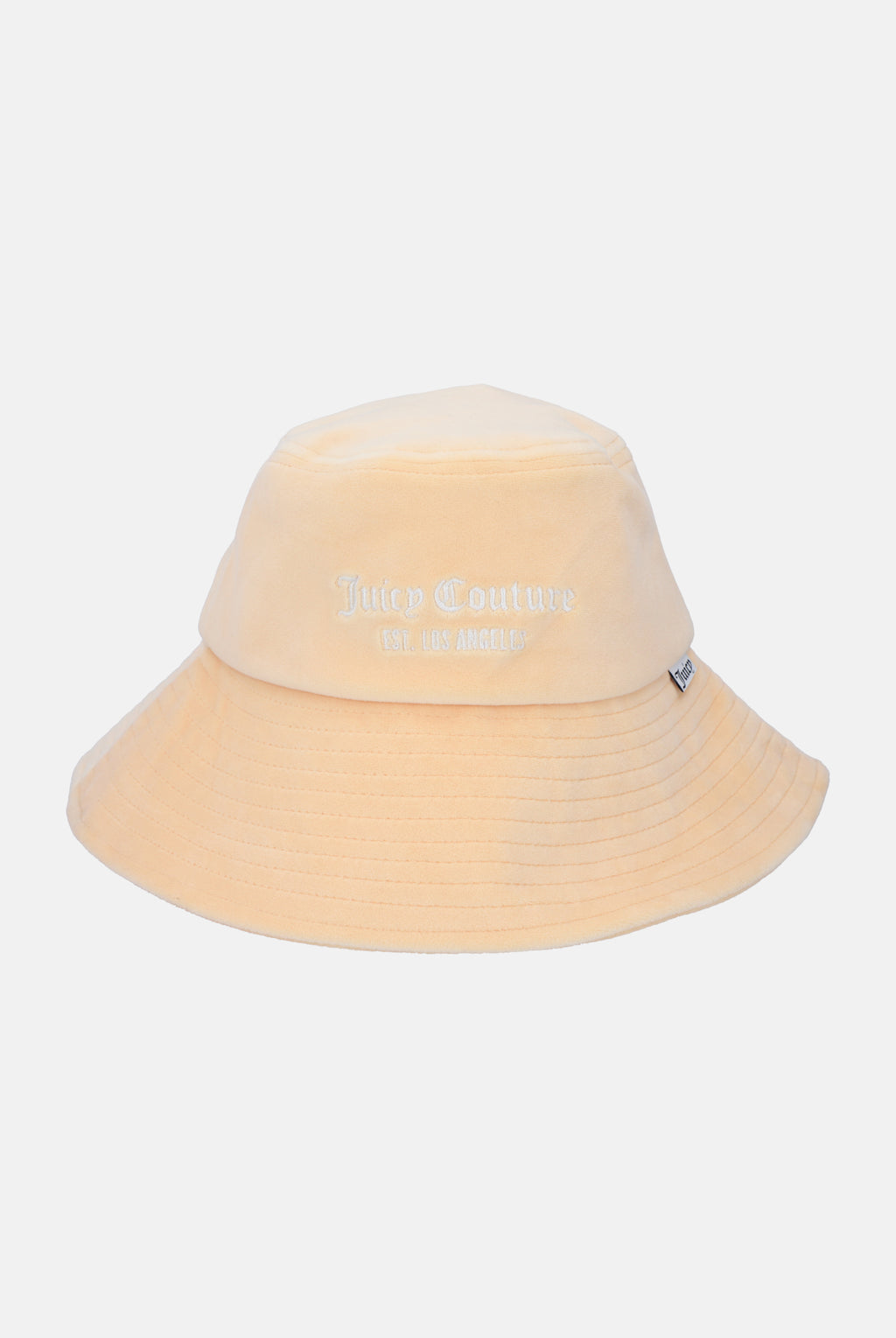 Cappello da pescatore Claudine Giallo crema in velluto