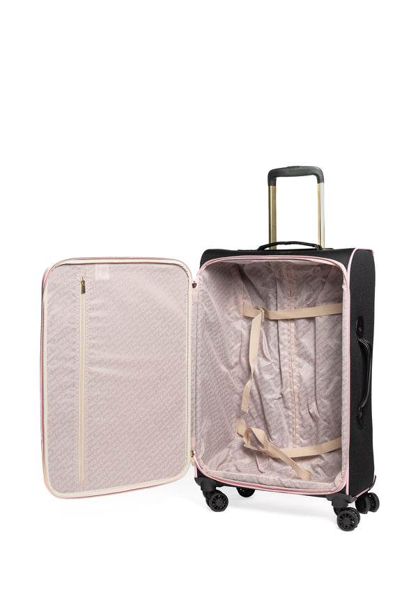 Trolley Grande Juicy Couture con logo stemma frontale colore Nero