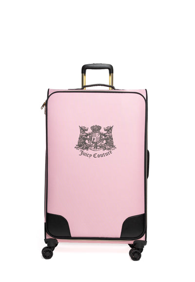 Trolley Grande Juicy Couture con logo stemma frontale colore Rosa