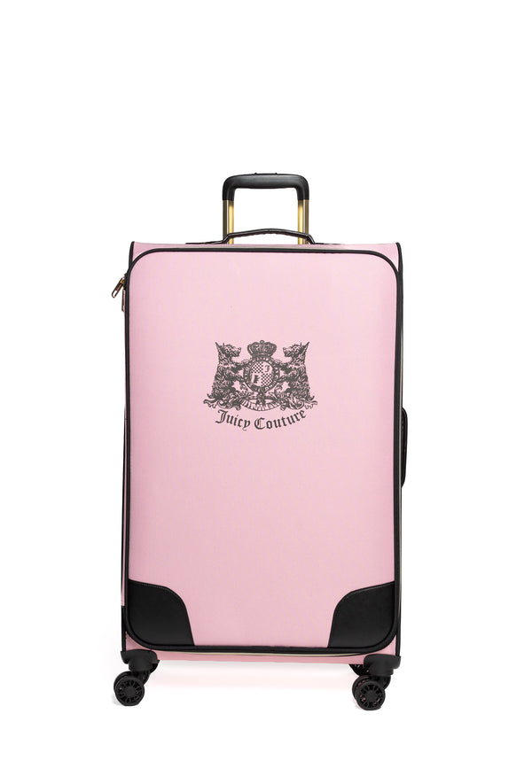 Trolley Grande Juicy Couture con logo stemma frontale colore Rosa
