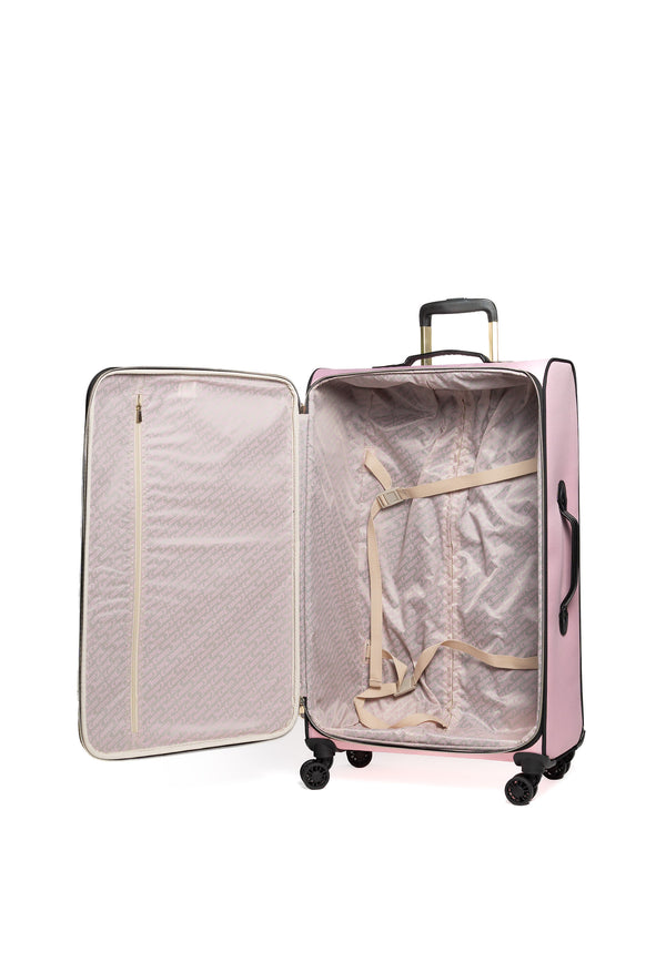 Trolley Grande Juicy Couture con logo stemma frontale colore Rosa