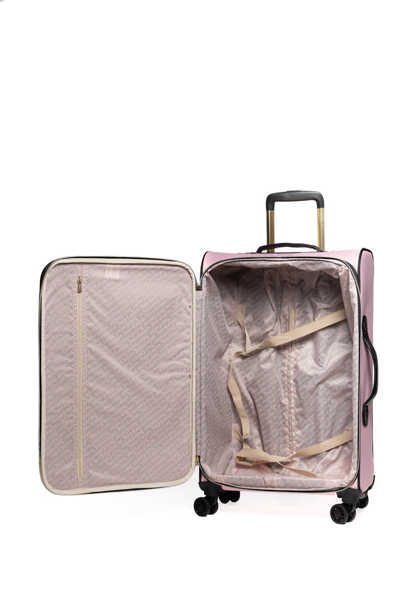 Trolley Grande Juicy Couture con logo stemma frontale colore Rosa