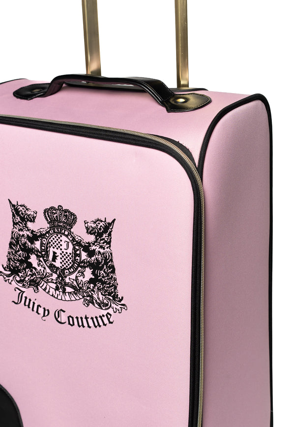 Trolley Grande Juicy Couture con logo stemma frontale colore Rosa