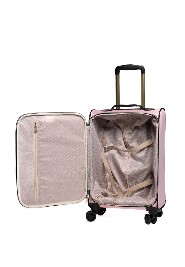 Trolley Grande Juicy Couture con logo stemma frontale colore Rosa