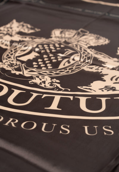 Foulard Dog Crest Marrone 90x90