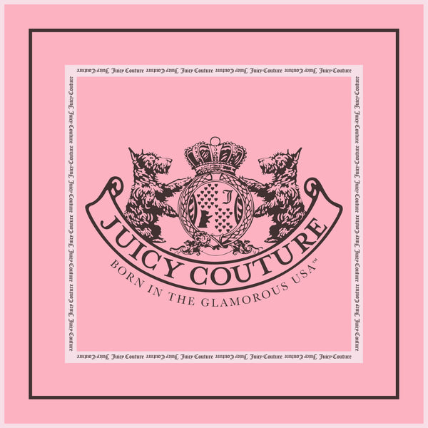 Foulard Dog Crest Rosa 90x90
