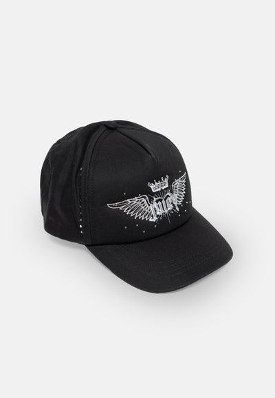 Cappellino Baseball Zazu con Strass Nero
