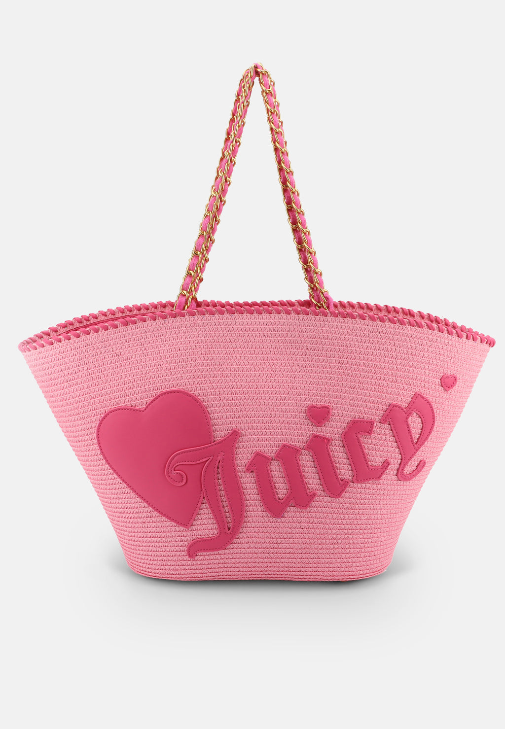 Borsa a cestino Alma in paglia con pochette abbinata e manici a catena colore Nero