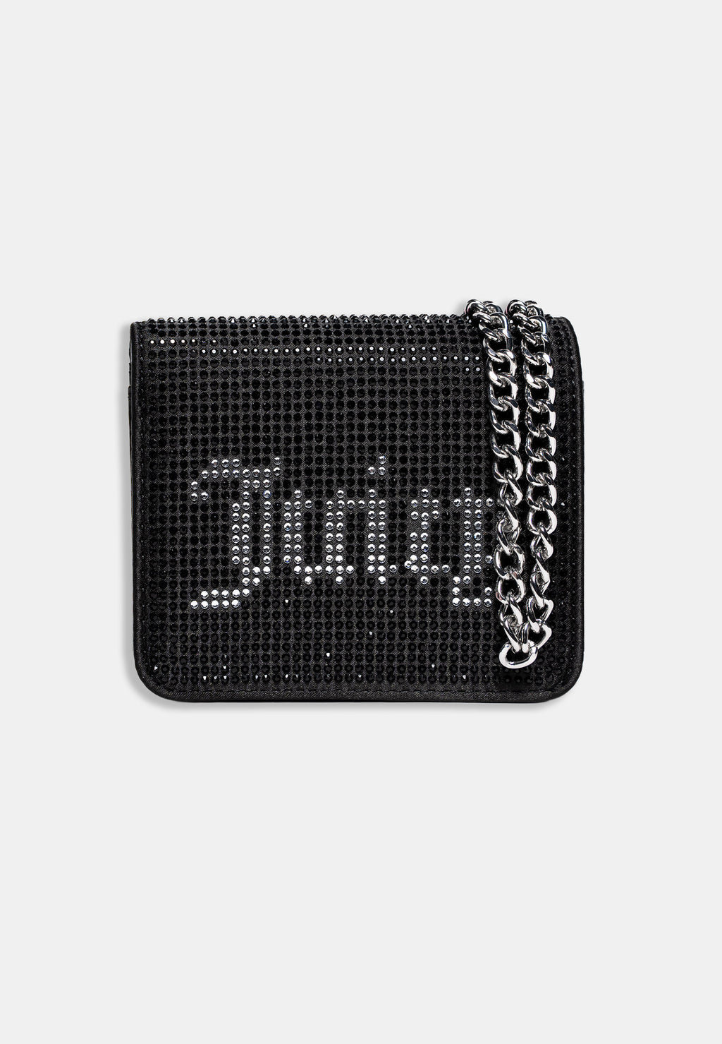Portafoglio Juicy Couture con strass neri e catena