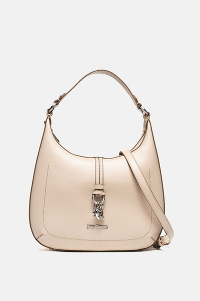 Borsa a spalla Joujou in ecopelle con tracolla e dettaglio logo colore Beige