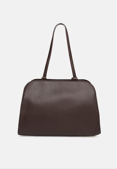Borsa Maggie Grande in Ecopelle con Doppio Manico – Marrone