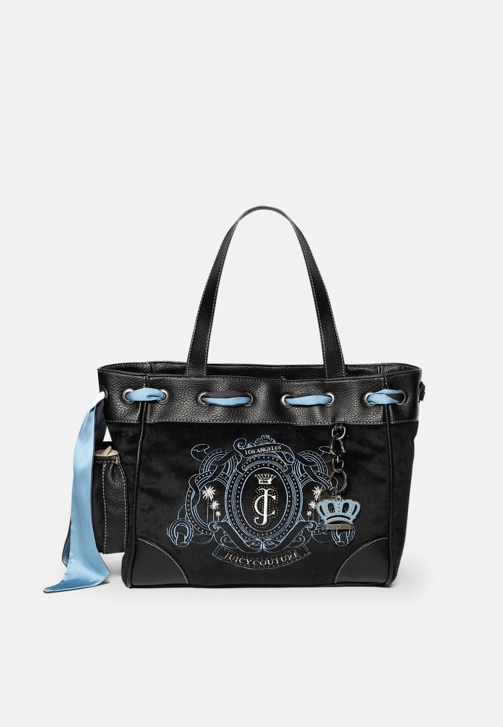 Borsa a mano DayDreamer Palm Nera in velluto