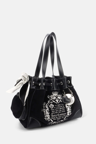 Borsa a mano DayDreamer Fairytale Nero in velour