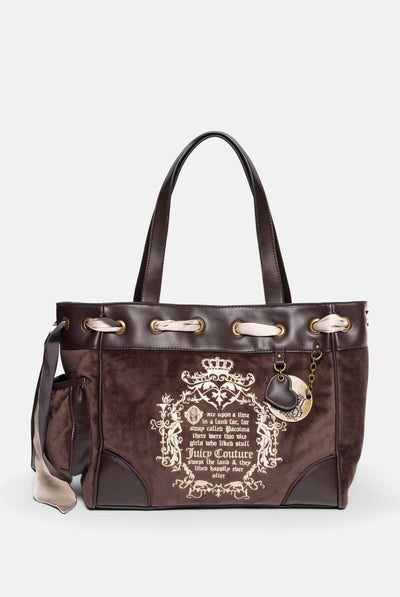 Borsa a mano DayDreamer Fairytale Marrone in velour