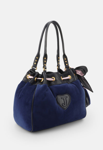 Borsa a mano Day Dreamer grande in cotone colore Blu