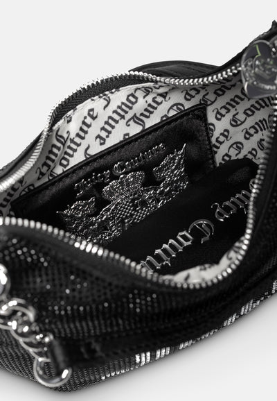 Borsa a spalla Hazel Nero con strass
