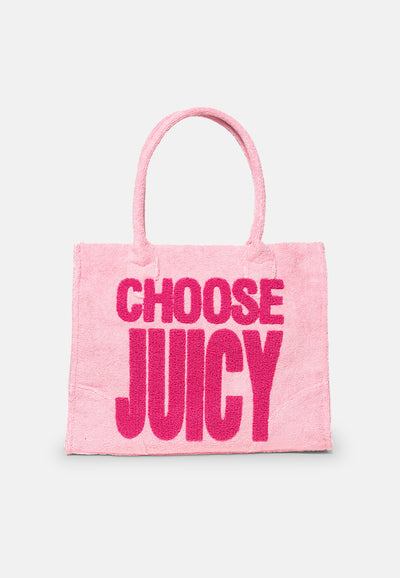 Shopper Iris Rosa ciliegio effetto bouclé