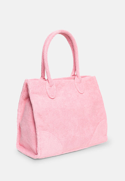 Shopper Iris Rosa ciliegio effetto bouclé