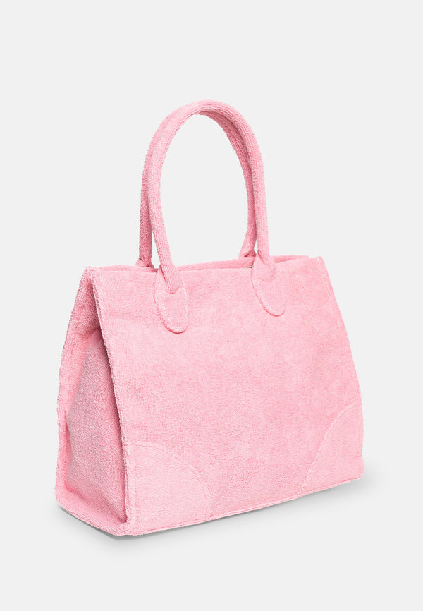Shopper Iris Rosa ciliegio effetto bouclé