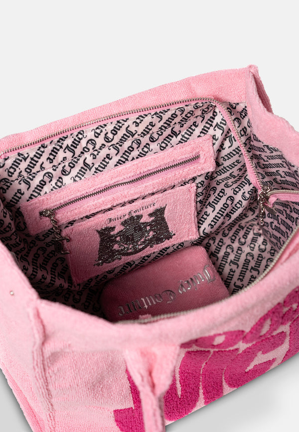 Shopper Iris Rosa ciliegio effetto bouclé
