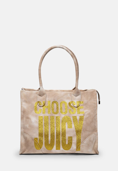 Shopper Iris Tie Dye Caramello dorato in cotone