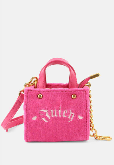 Mini borsa Iris in spugna con tracolla e catena colore Rosa