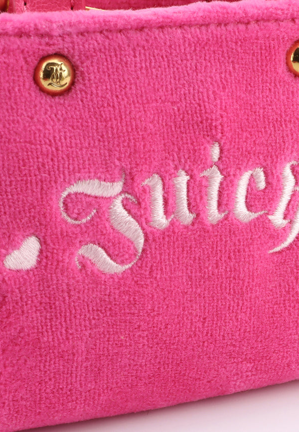 Mini borsa Iris in spugna con tracolla e catena colore Rosa