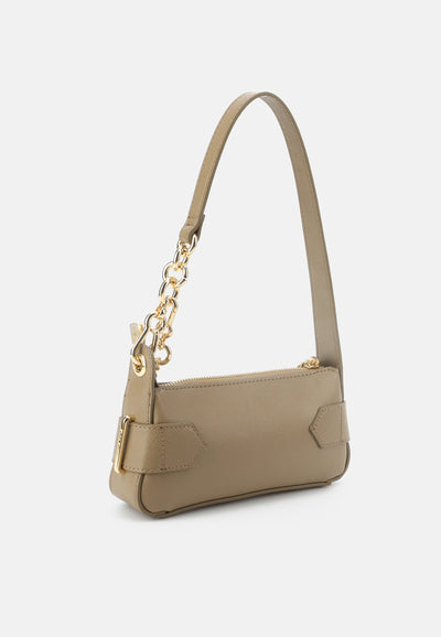 Borsa a spalla Jasmine in ecopelle tortora