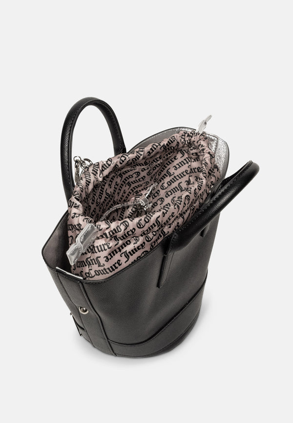 Borsa a secchiello Jasmine Nera con logo