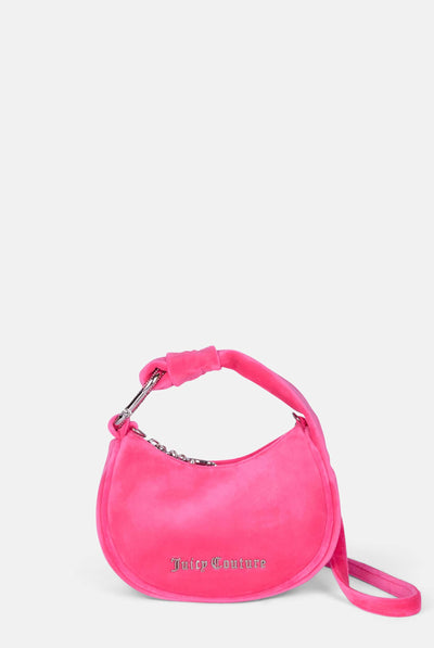 Mini borsa a mano con tracolla Blossom Rosa in velour
