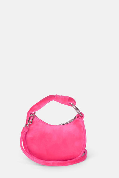 Mini borsa a mano con tracolla Blossom Rosa in velour