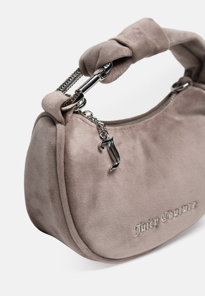 Borsa a mano Blossom in velluto con tracolla colore Beige