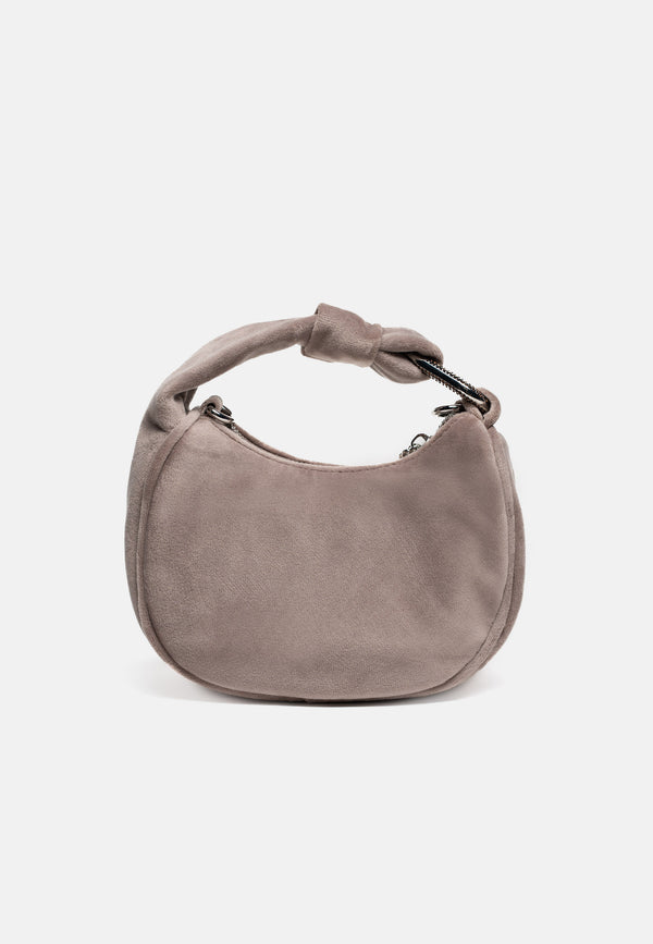 Borsa a mano Blossom in velluto con tracolla colore Beige
