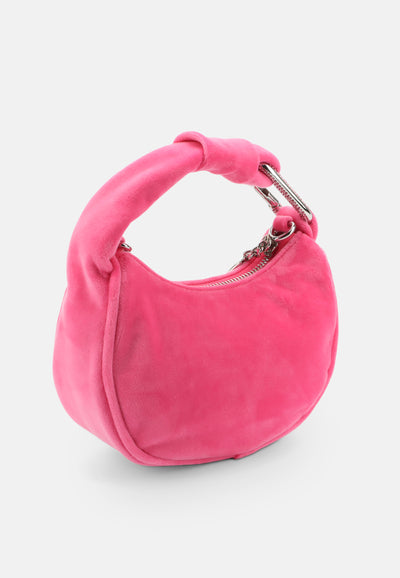 Borsa a mano Blossom in velluto con tracolla colore Rosa