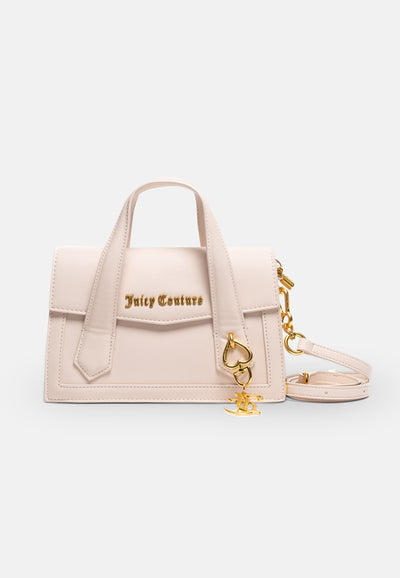 Borsa a mano con tracolla Lily Rosa Cipria in ecopelle