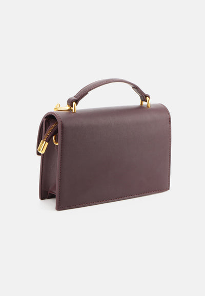 Borsa a Tracolla Lily in Ecopelle – Bordeaux