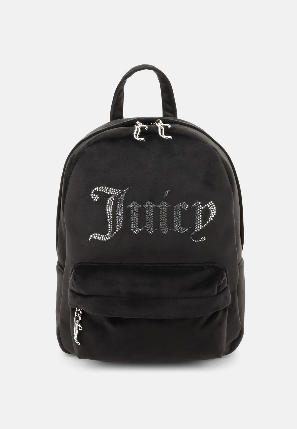 Zaino Kimberly in velluto con logo in strass colore Nero