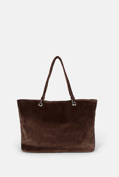 Borsa a mano grande Kimberly Marrone in velour
