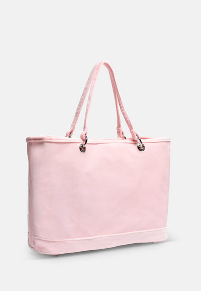 Borsa a mano grande Kimberly Rosa Juicy in velour