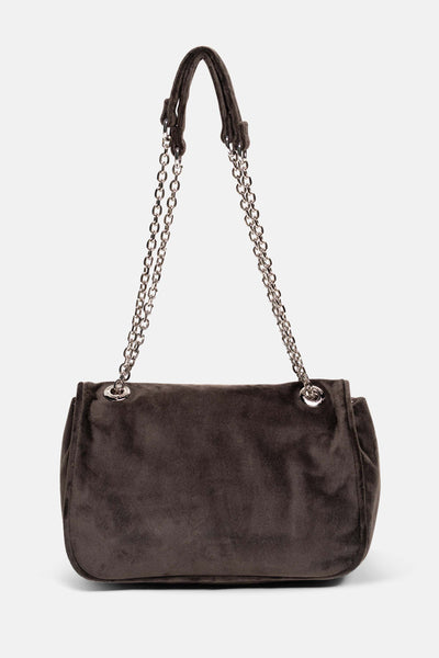 Borsa a tracolla Kimberly Marrone in velluto
