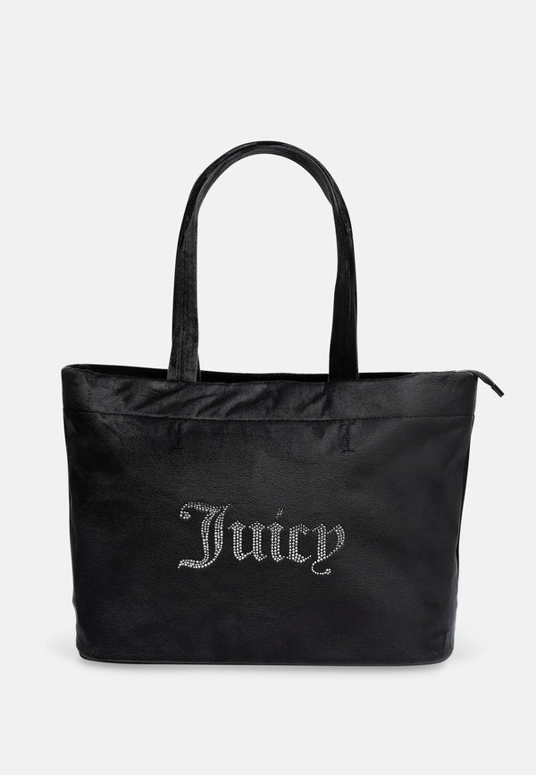 Shopper Kimberly Nera in velluto