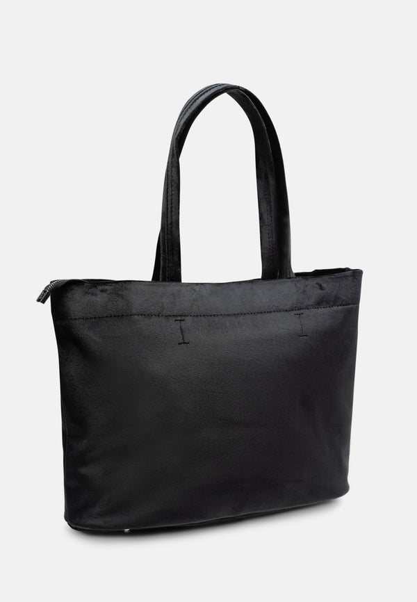Shopper Kimberly Nera in velluto