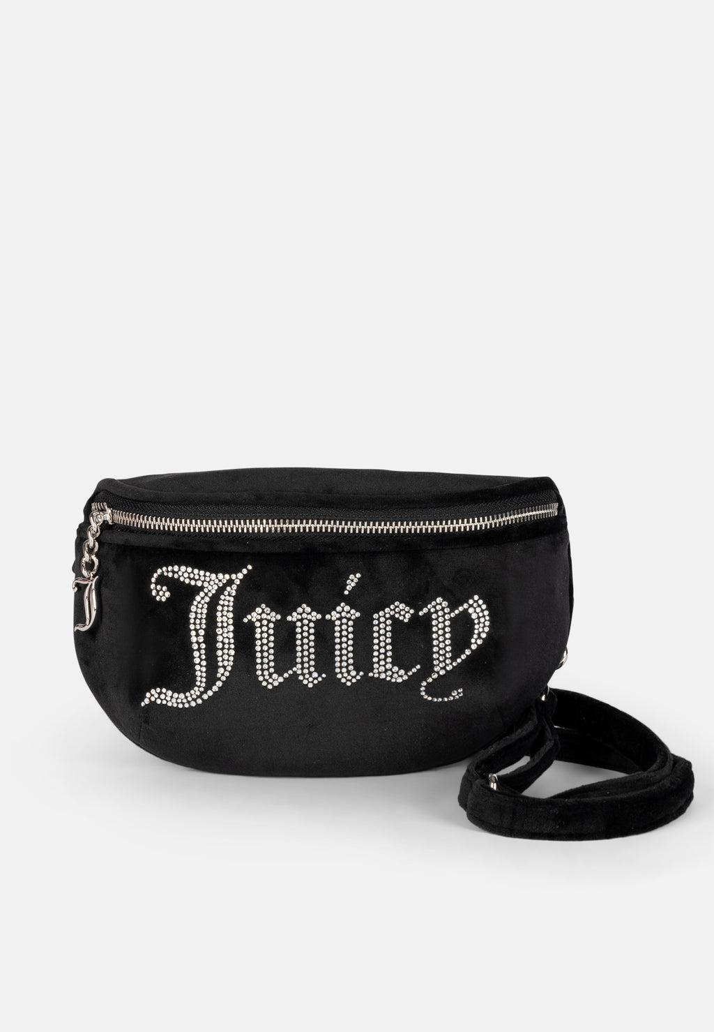 Marsupio Kimberly in velluto con logo in strass colore Nero