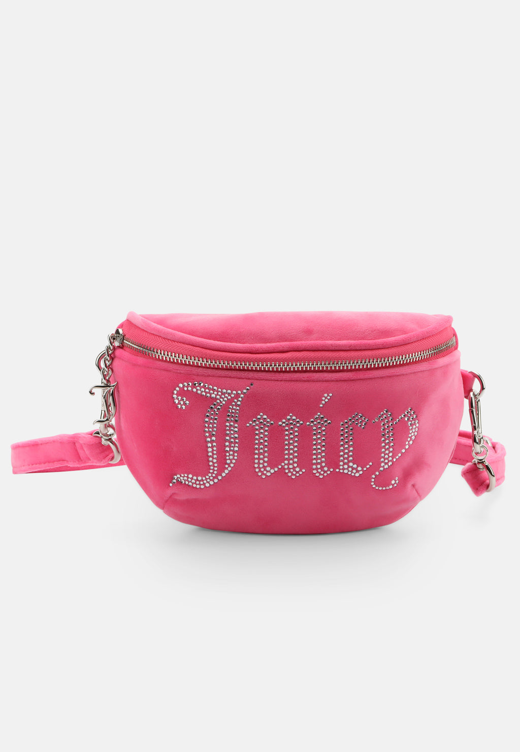 Marsupio Kimberly in velluto con logo in strass colore Rosa