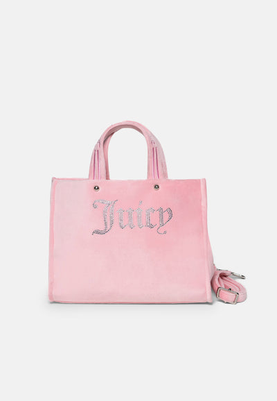 Borsa a mano Kimberly rosa Juicy in velluto