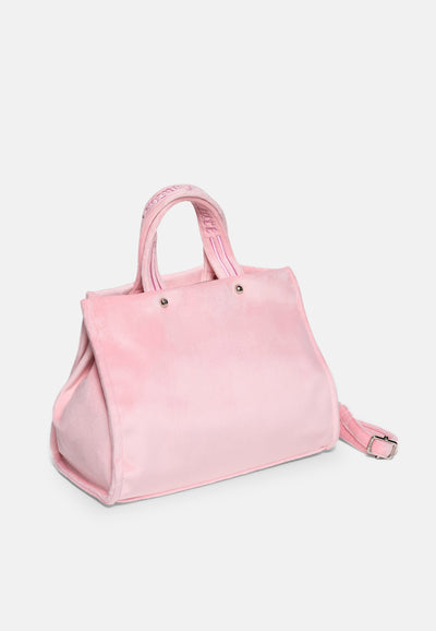Borsa a mano Kimberly rosa Juicy in velluto