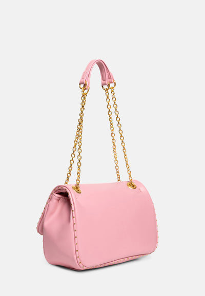 Borsa a spalla Kimberly Rosa Juicy con catena